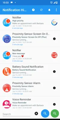 Notification History Log android App screenshot 1